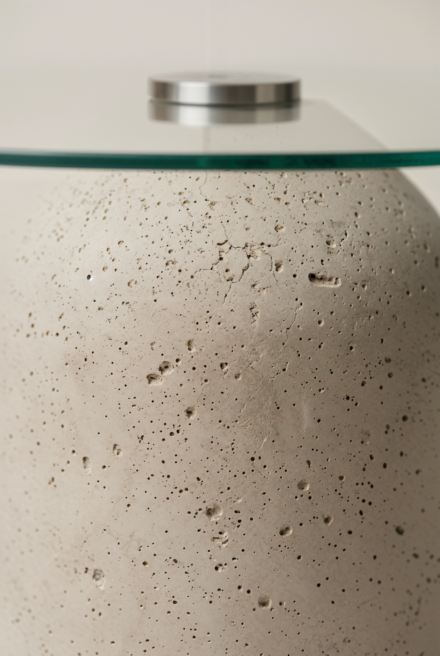 Table d'appoint Aruma – En béton GFRC & verre — studio