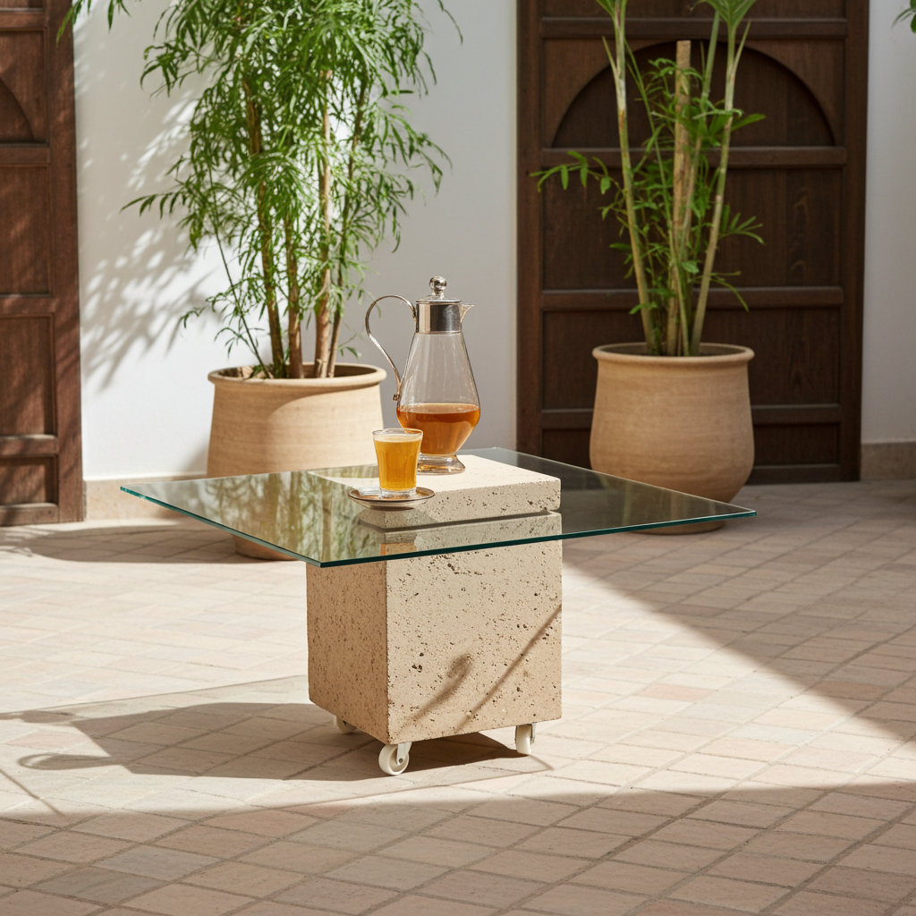 Table flottante table basse en béton