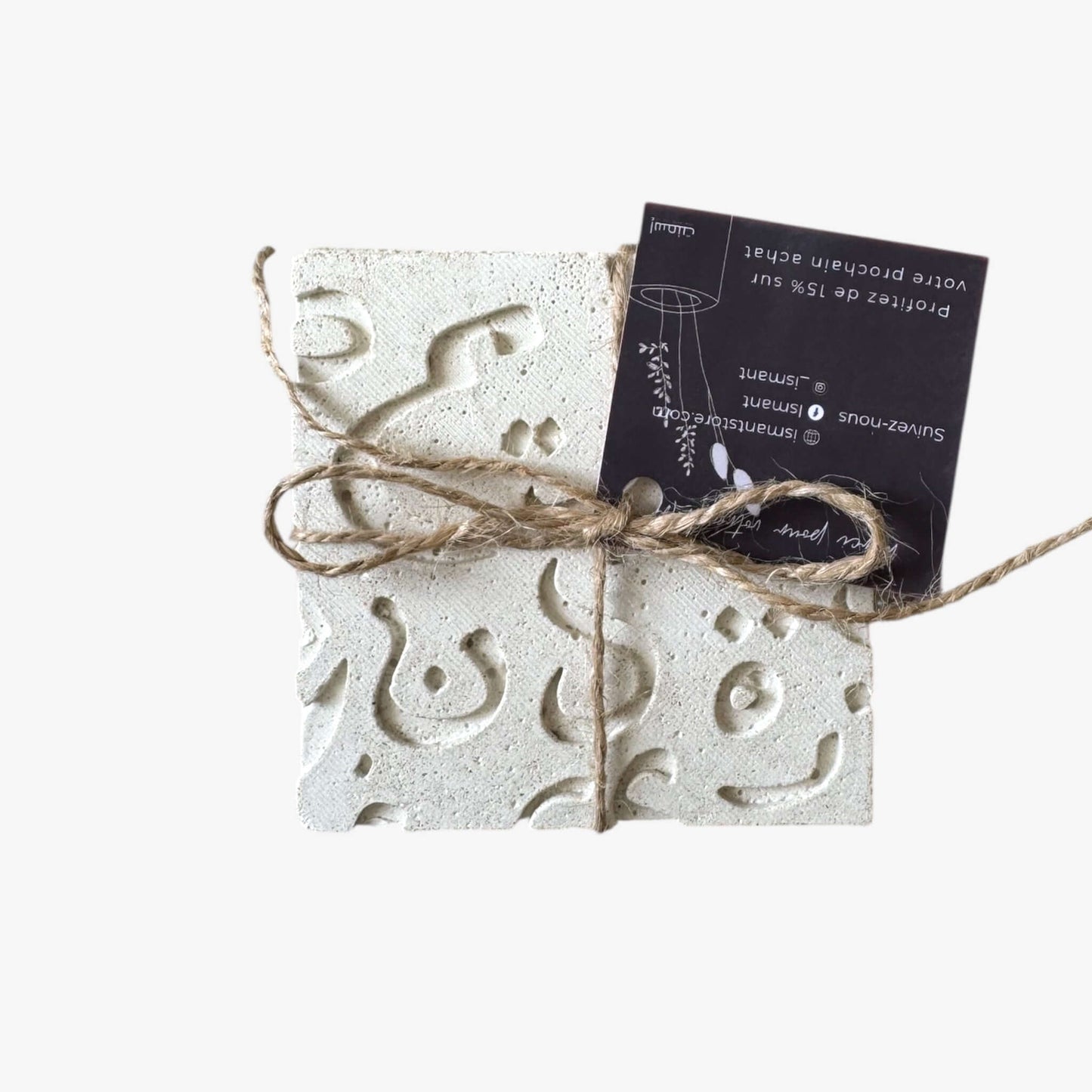 Sous-verre en beton GRFC Huruf Ismant 3