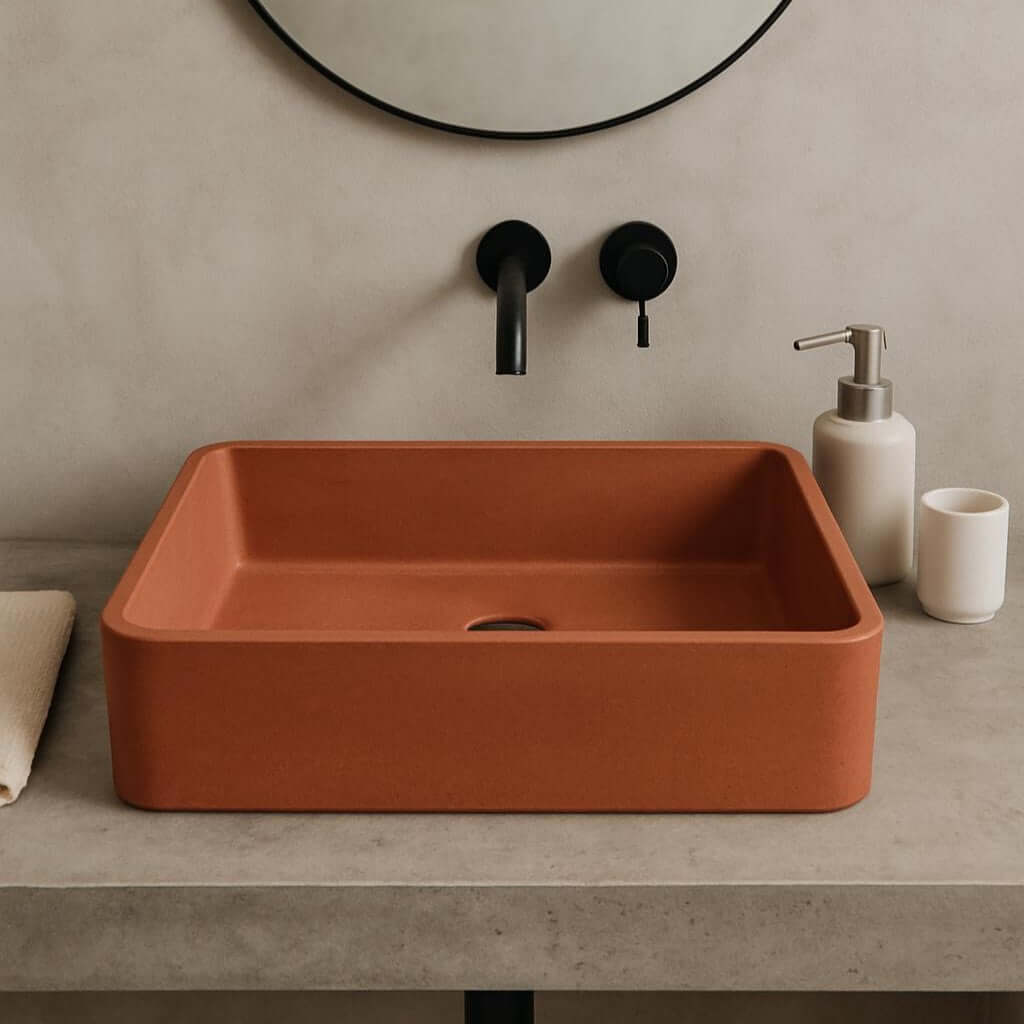 Vasque Linéa rectangulaire en Béton GFRC Ismant 1