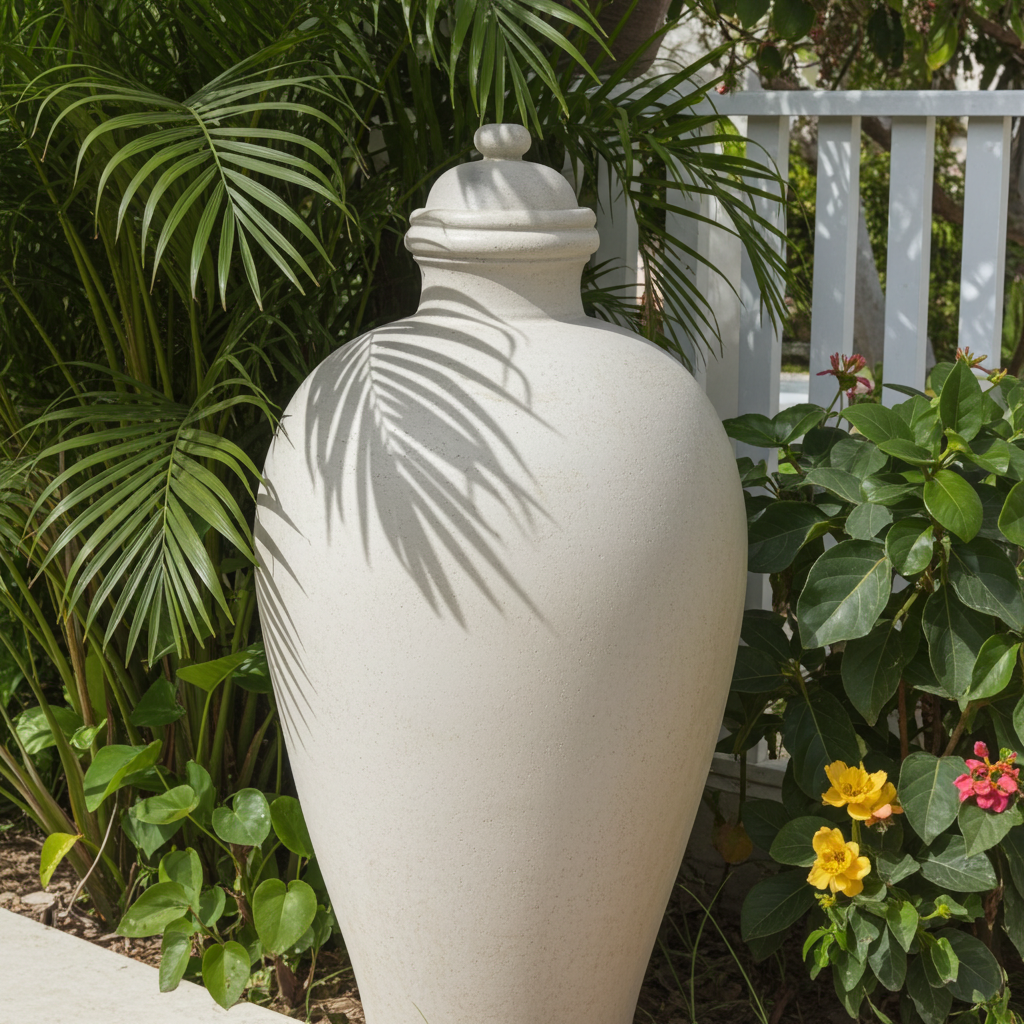 Jarre décorative en béton GFRC