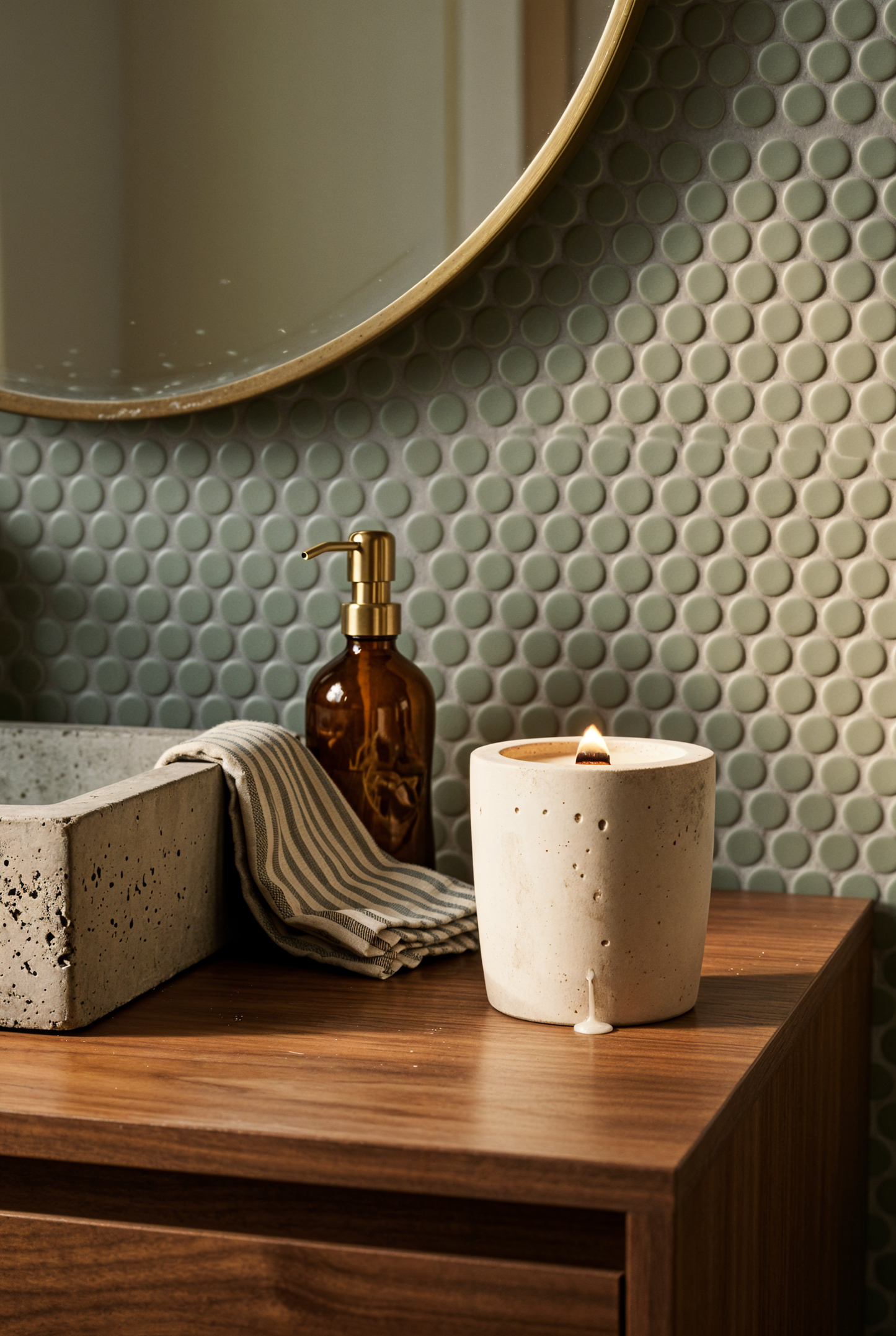 Bougie Jarre contemporaines en béton — lifestyle