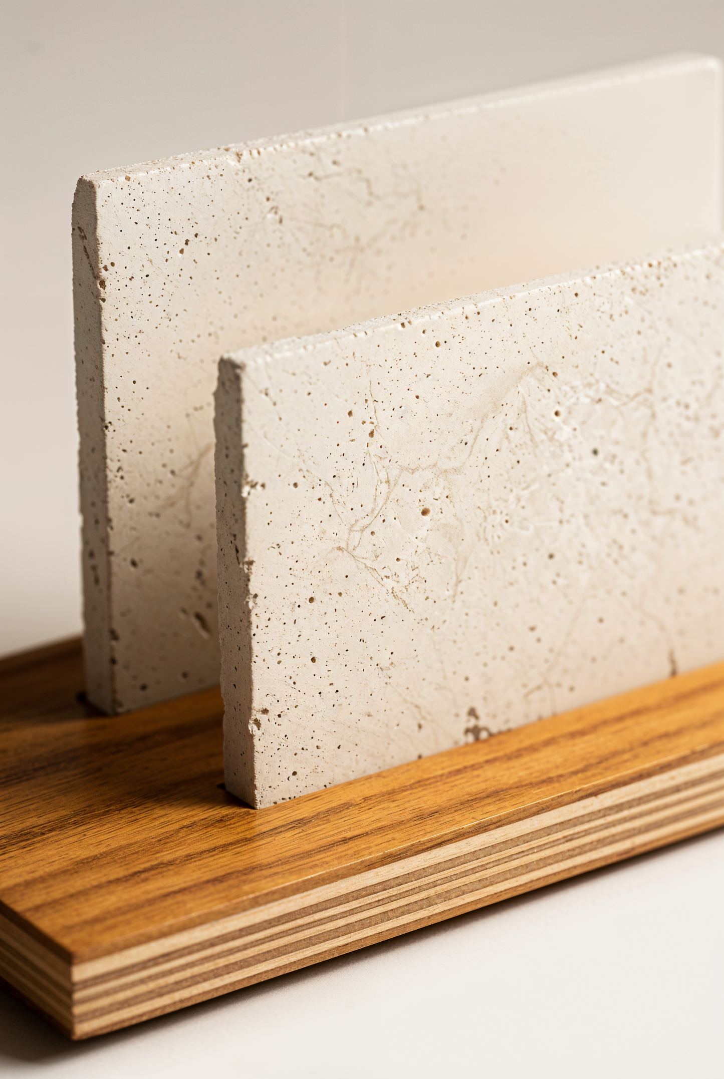 Porte-enveloppes en béton et bois — studio