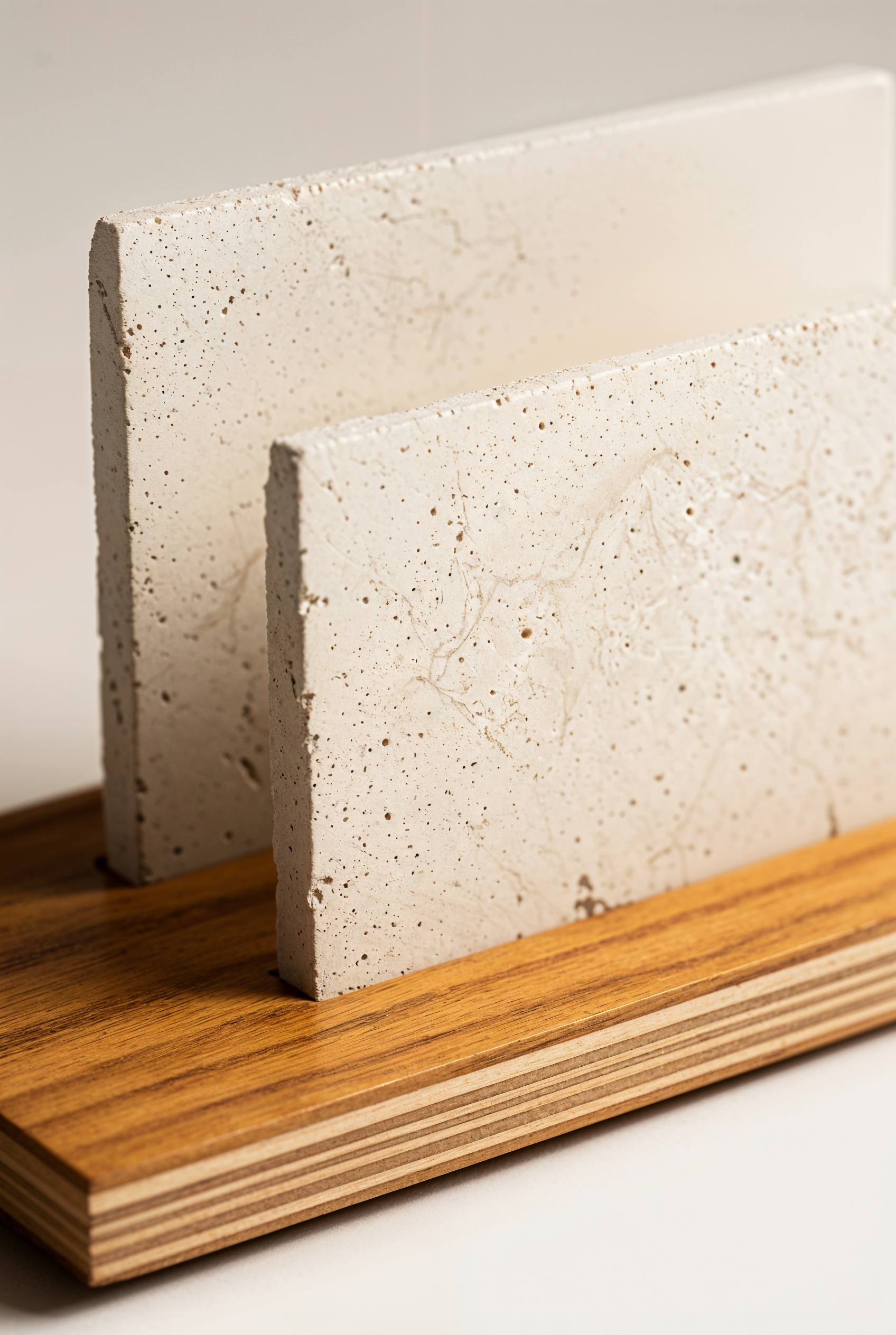 Porte-enveloppes en béton et bois — studio