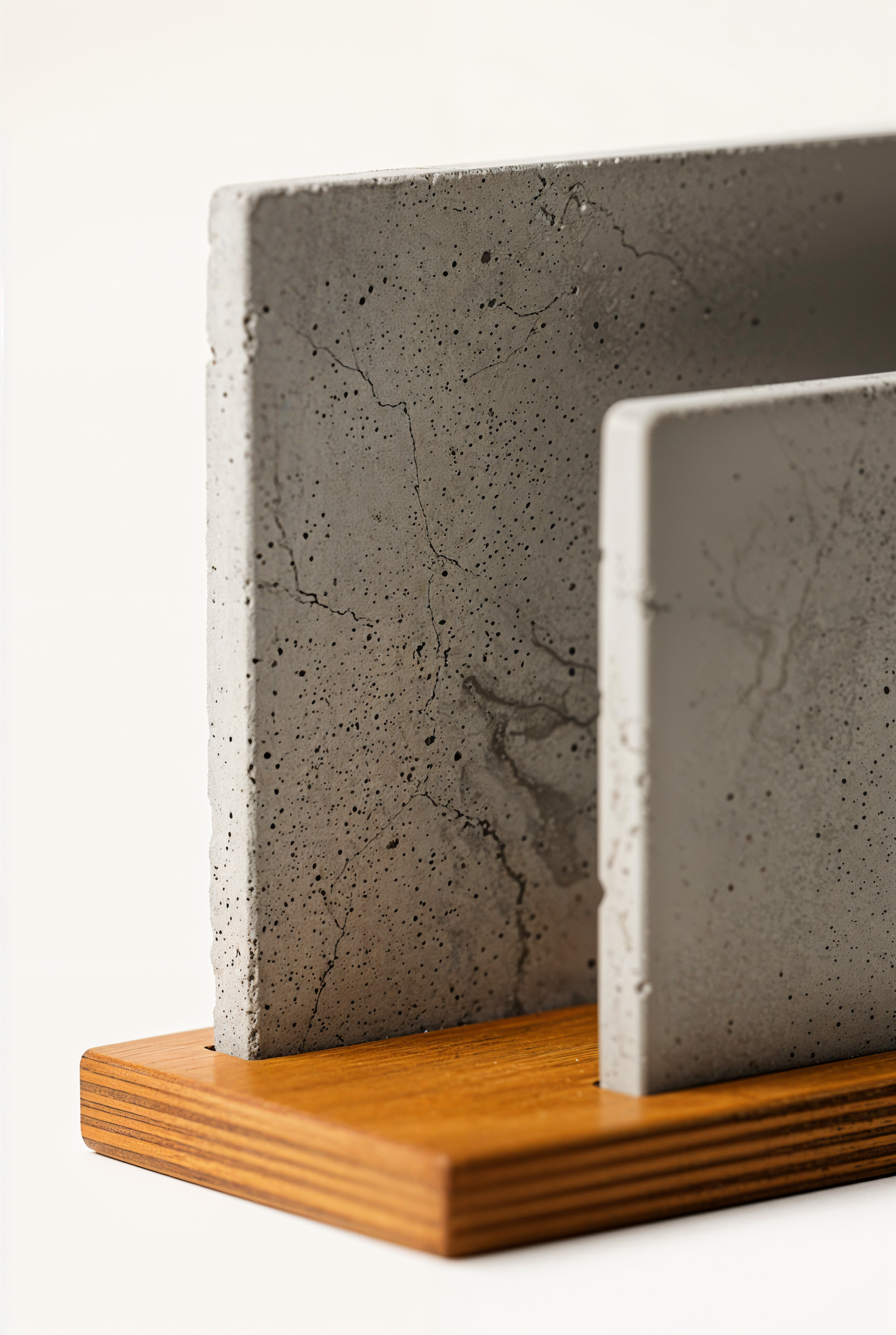 Porte-enveloppes en béton et bois — studio