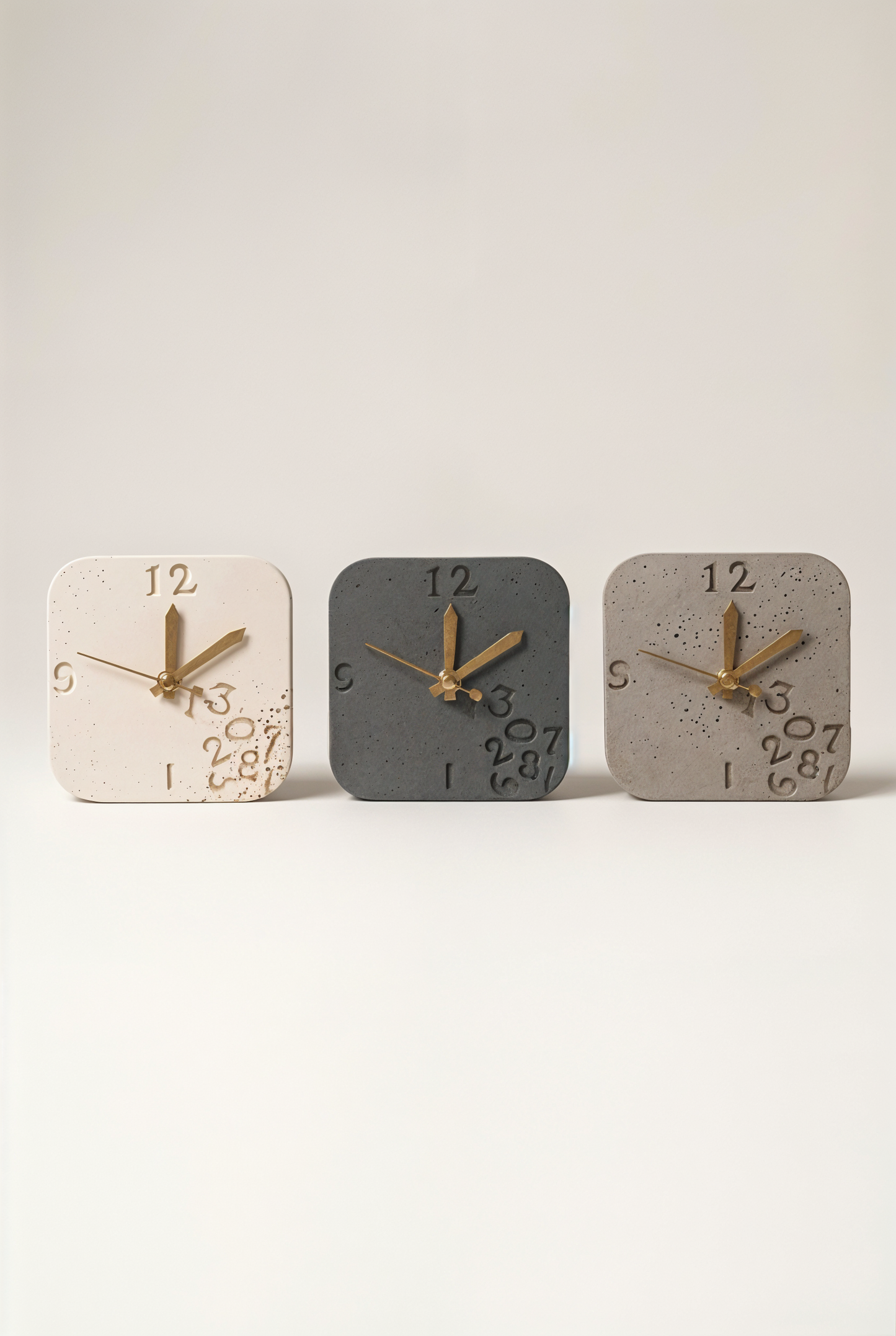 Horloge à poser design moderne en béton – Huruf — collection