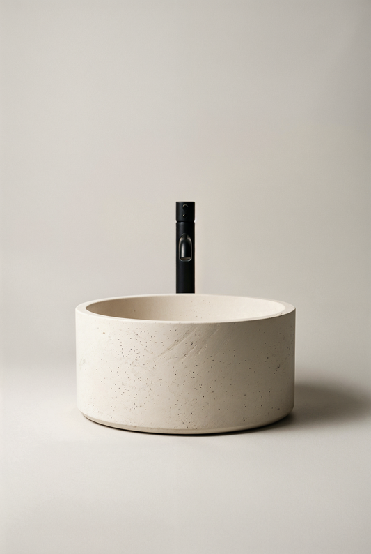 Vasque Cylia minimaliste en béton GFRC — studio