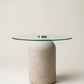 Table d'appoint Aruma – En béton GFRC &  verre — studio