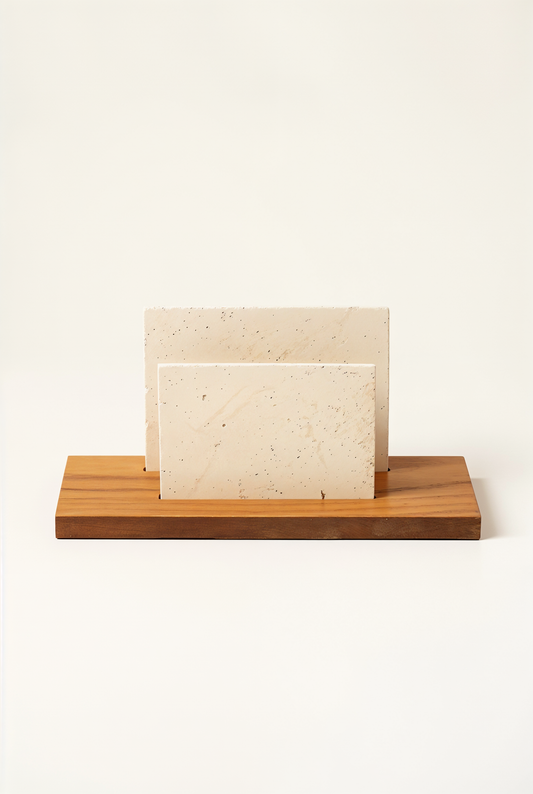 Porte-enveloppes en béton et bois — studio