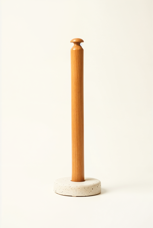 Porte essuie-tout en béton et bois — studio