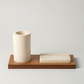 Set de bureau béton sur support en bois — studio