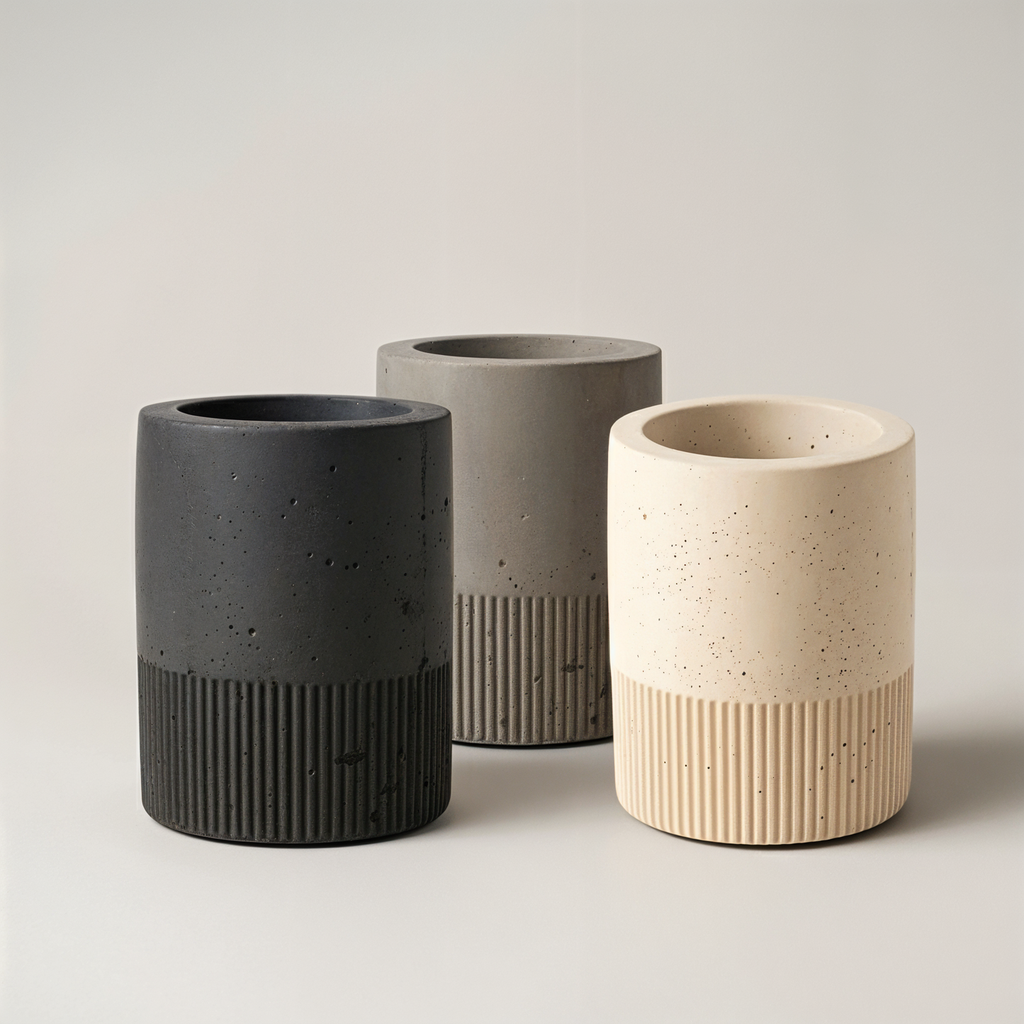 Porte stylos Dune en beton GFRC — collection