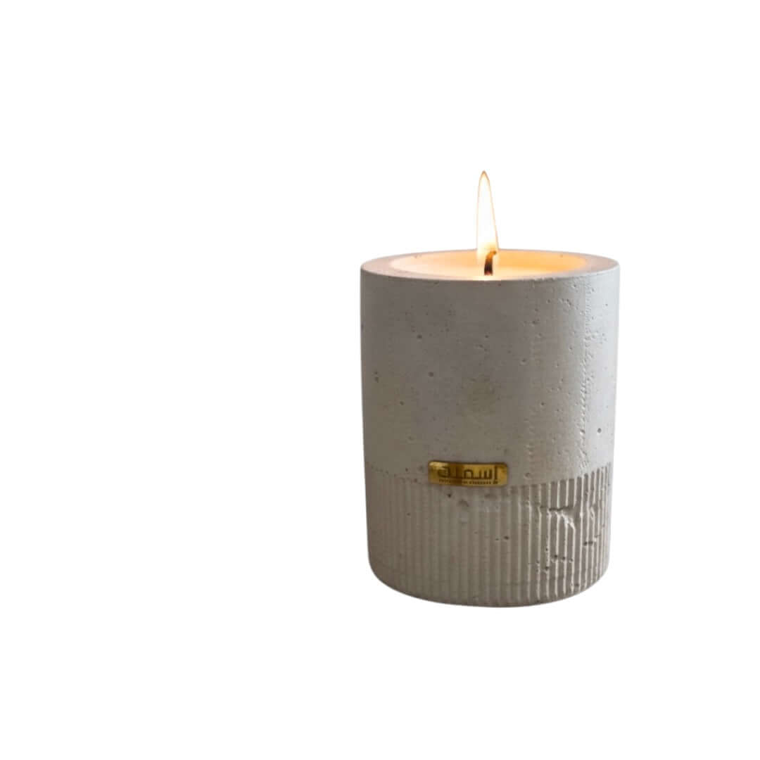 Bougie béton en cire de soja parfumée Dune