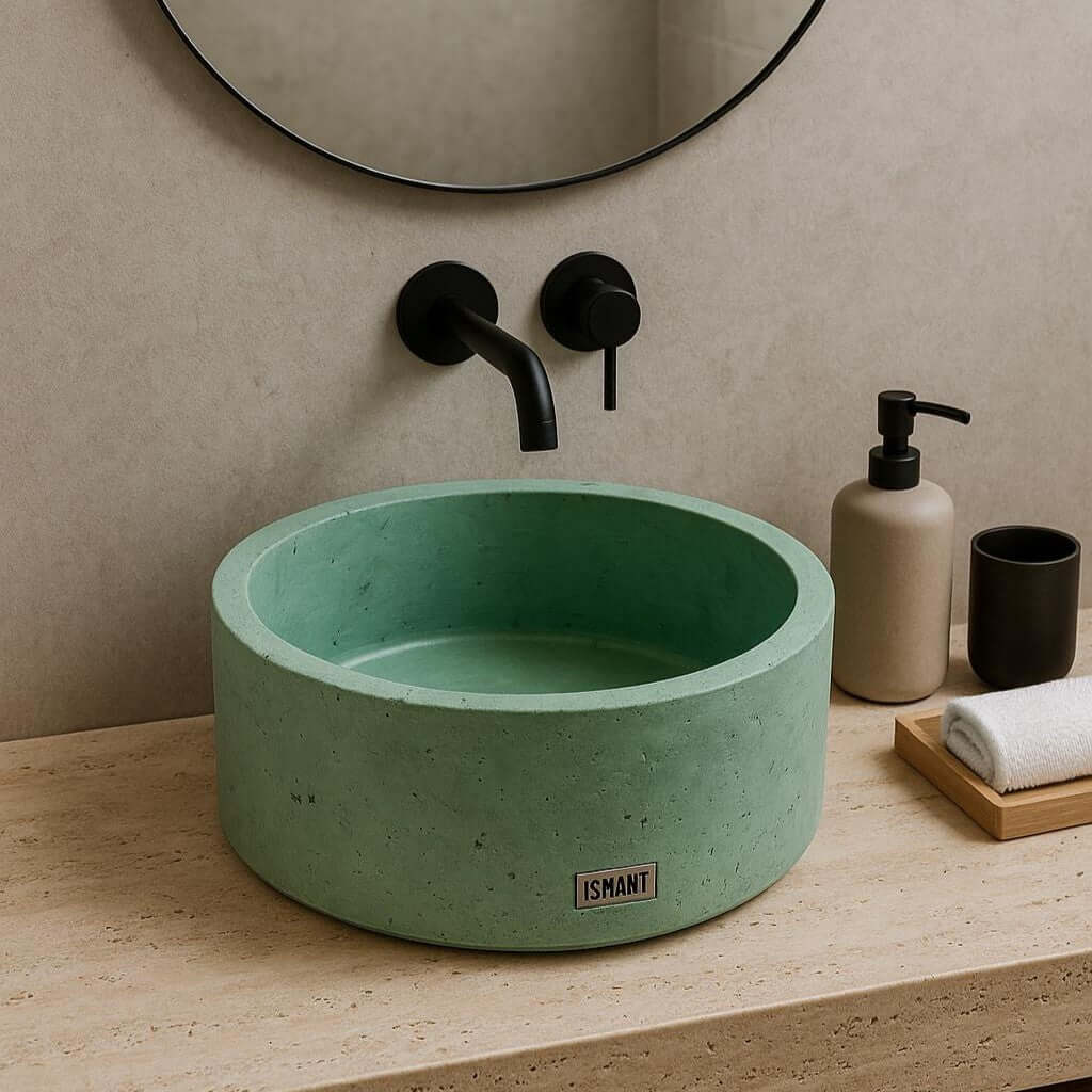 Vasque Cylia minimaliste en béton GFRC ISMANT 2