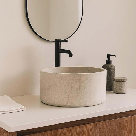 Vasque Cylia minimaliste en béton GFRC ISMANT 1