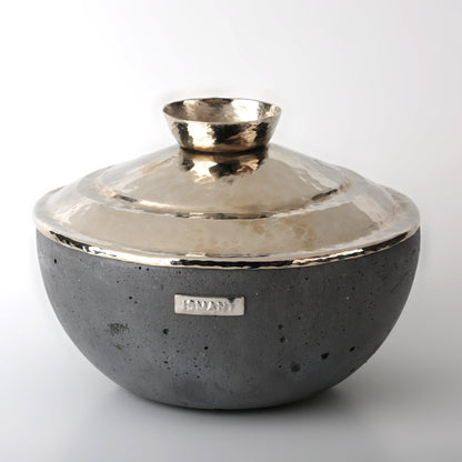 Bol Eclat en béton avec couvercle en cuivre - Ismant 2