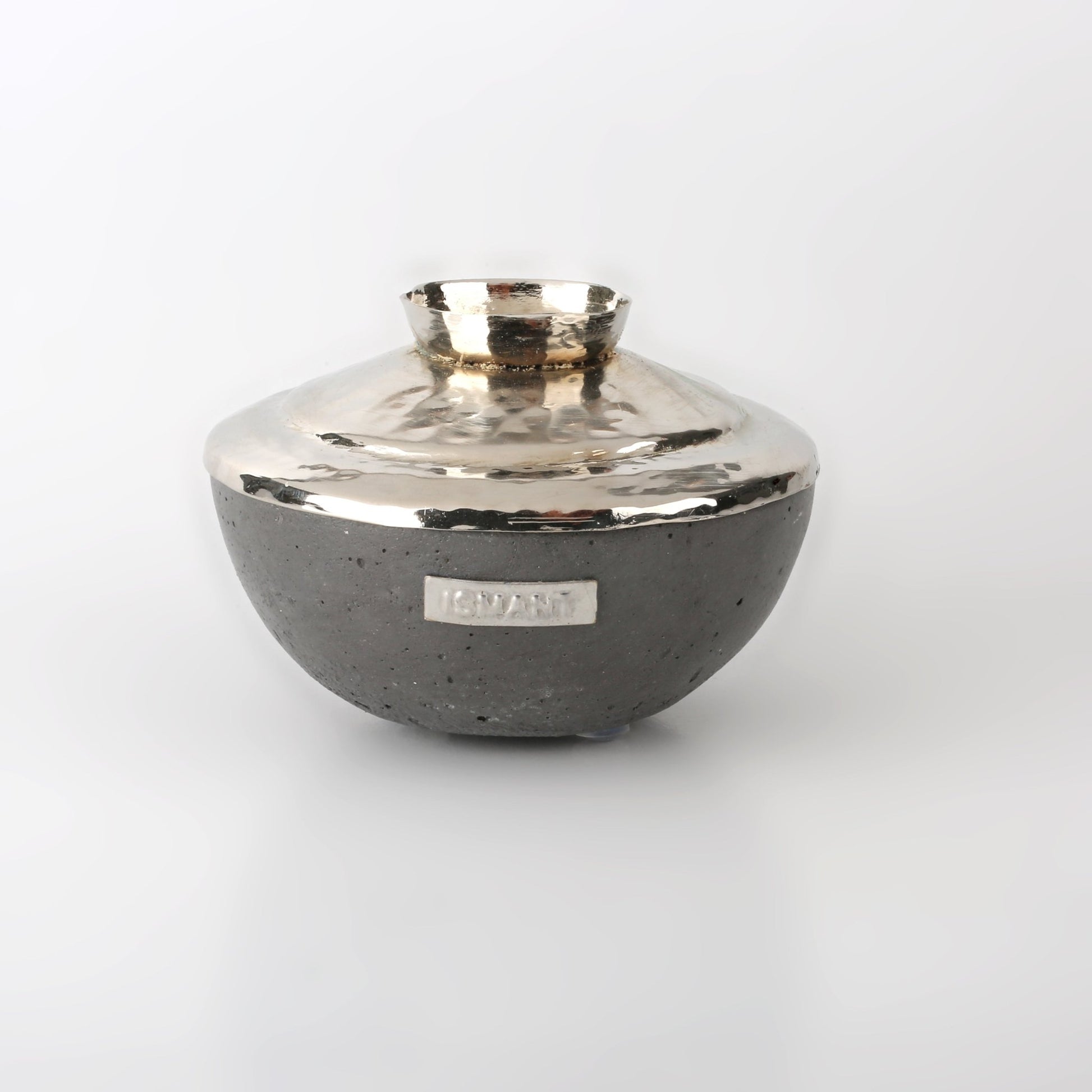 Bol Eclat en béton avec couvercle en cuivre - Ismant 3