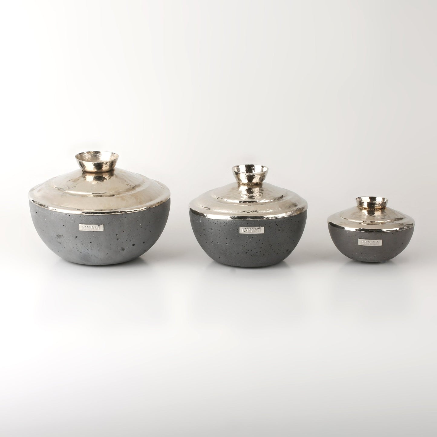 Bol Eclat en béton avec couvercle en cuivre - Ismant 4