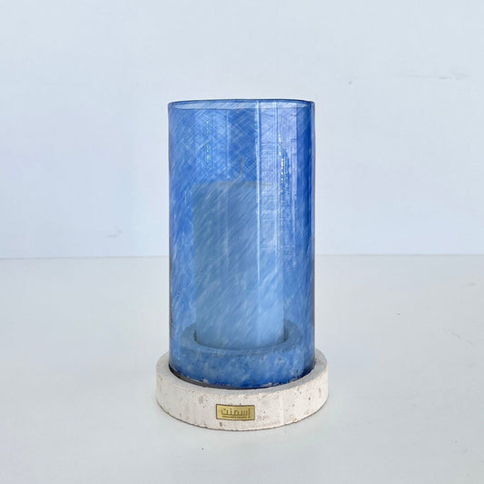 Bougeoir Améthyste en beton Bleu - Ismant 1