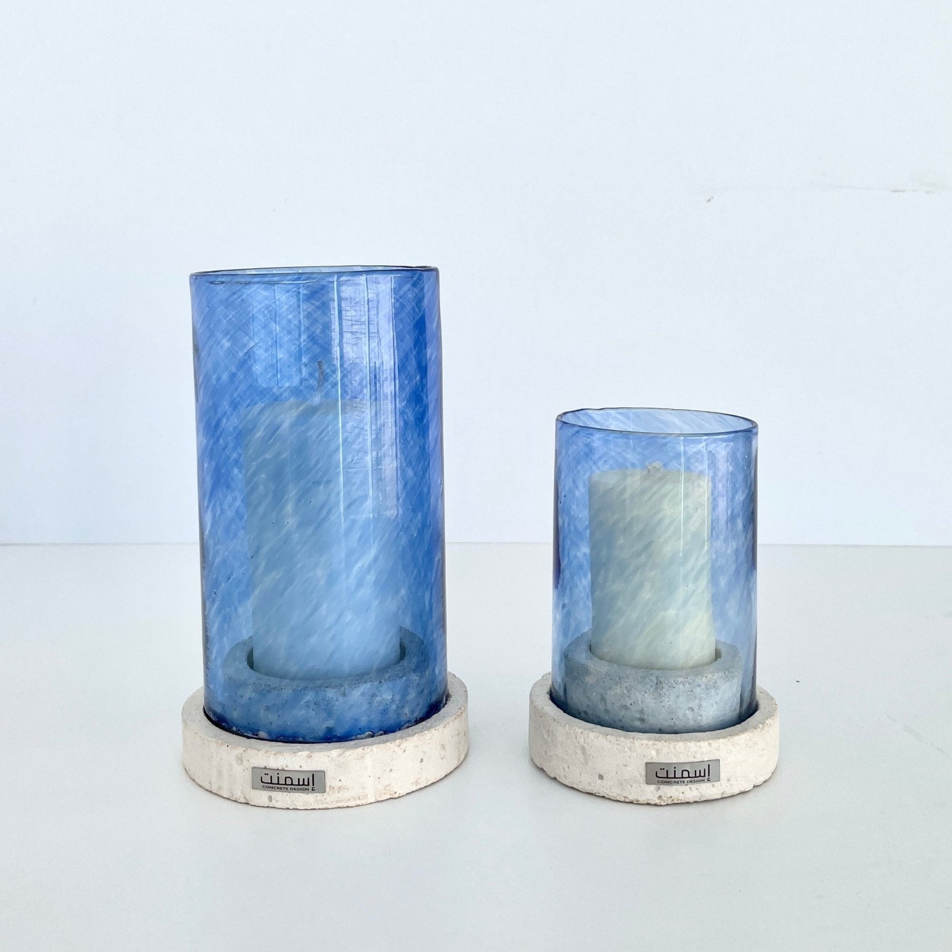 Bougeoir Améthyste en beton Bleu - Ismant 2