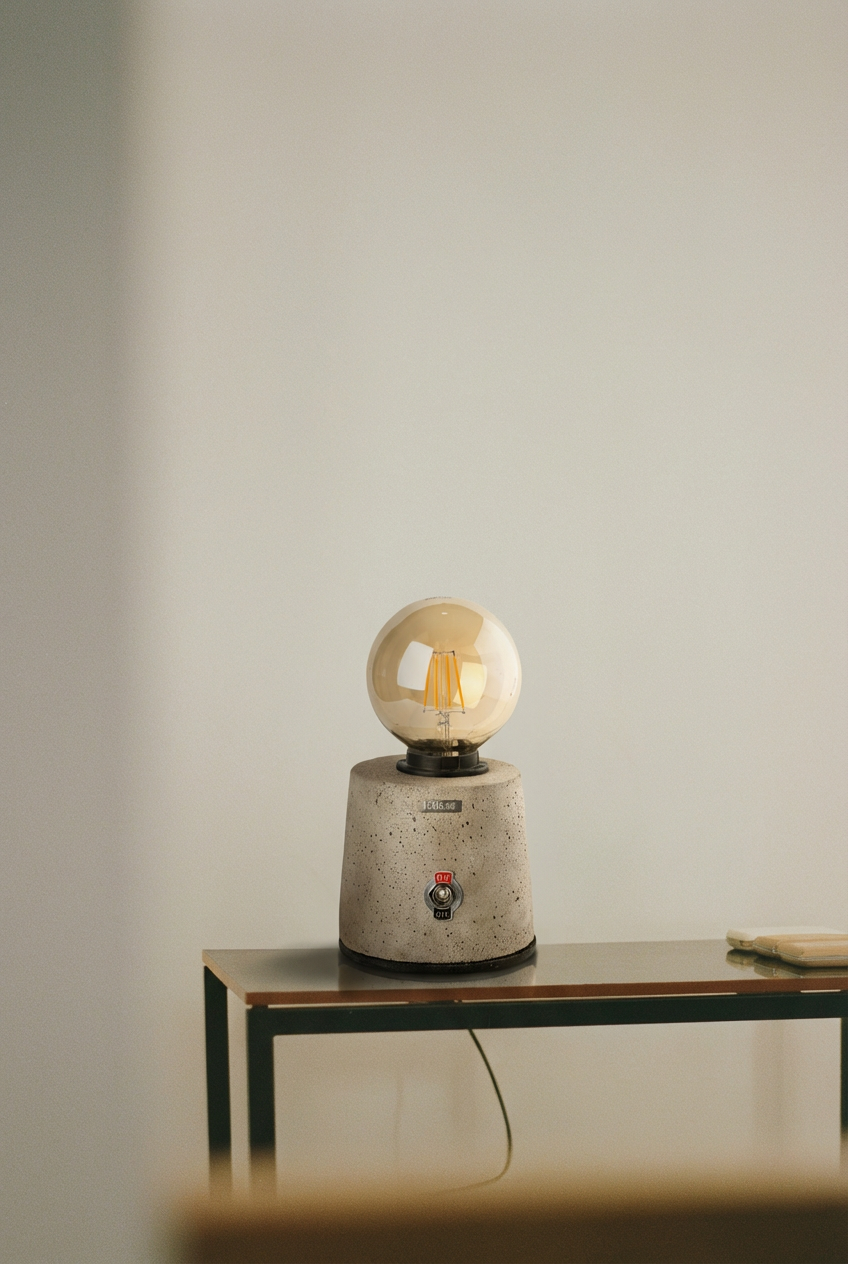 Dhaweya Lampe à poser en beton GFRC