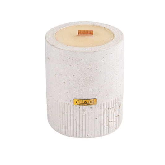 Bougie béton en cire de soja parfumée Dune