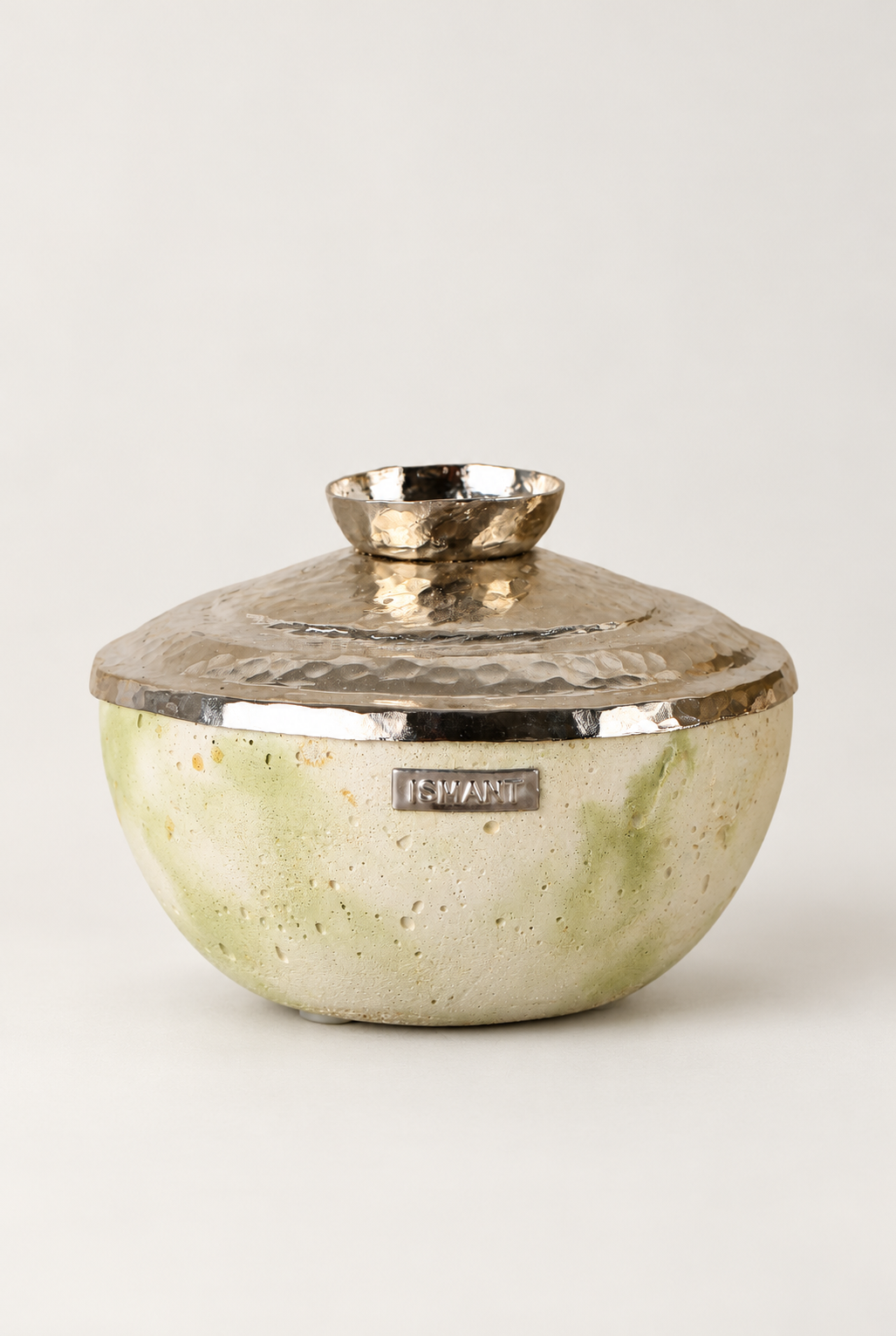 Bol Éclat marbré vert Ø12 cm — couvercle fermé