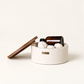 Coffret Subtil Ismant : horloge en bois gravé et diffuseur de parfum en béton