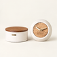 Coffret Subtil Ismant : horloge en bois gravé et diffuseur de parfum en béton