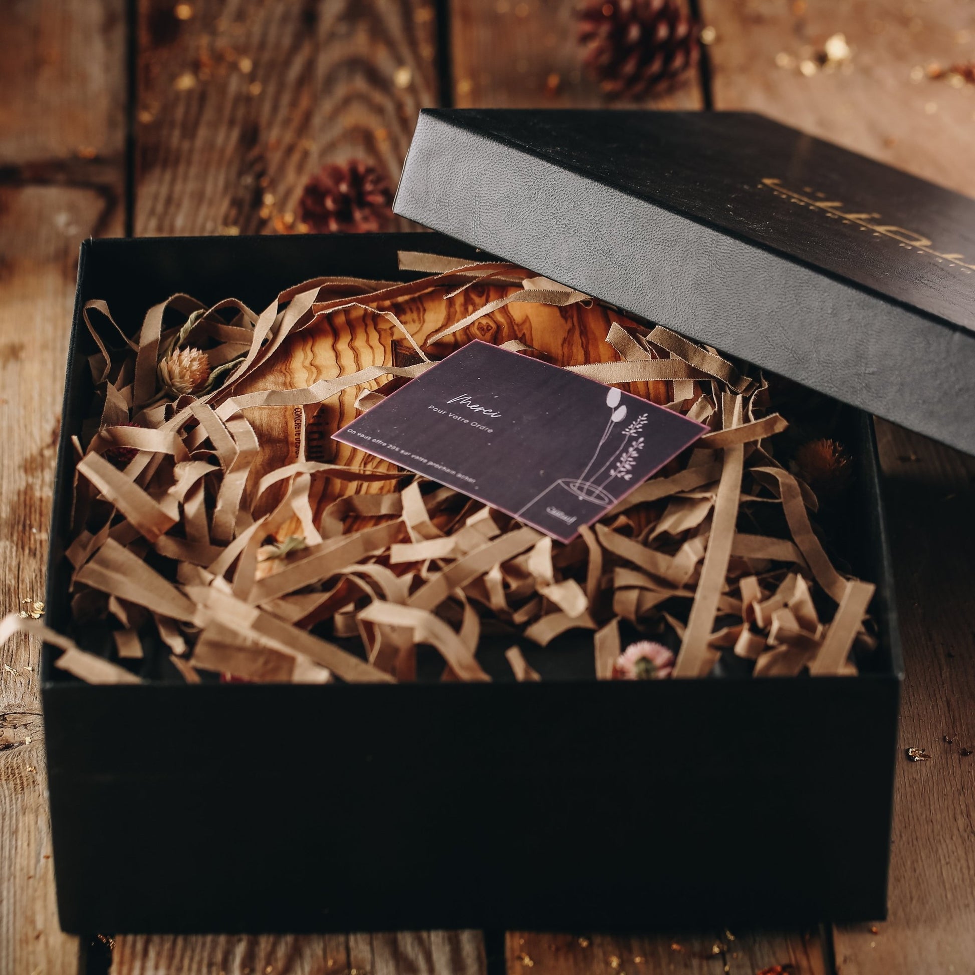 Pack Oliveraie S - boite chocolat et bougeoir - Ismant