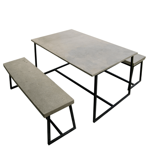 Table et banquettes Héphaïstos - table jardin - Ismant