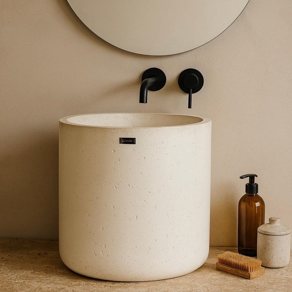 Vasque Totem en béton style contemporain Ismant 1