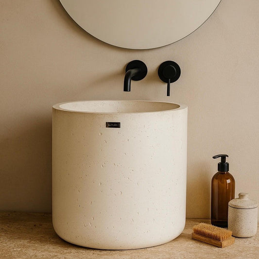 Vasque Totem en béton style contemporain Ismant 1